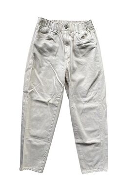 H&M Light Khaki 100% Cotton Elastic Waist Pants Size 6